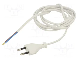 JONEX Câble d'alimentation H03VVH2-F 2x0,75mm² 1,9m CEE 7/16 (C)
