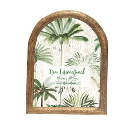 Home ESPRIT Cadre photo Tropical en Bois de manguier et Verre