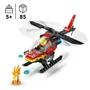 LEGO 60411 City - Hélicoptère de Secours des Pompiers avec Minifigurines et Lanceurs d'Eau - Jeu de Construction 85 pièces - Jouet pour Enfants À Partir de 5 Ans