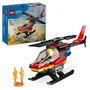LEGO 60411 City - Hélicoptère de Secours des Pompiers avec Minifigurines et Lanceurs d'Eau - Jeu de Construction 85 pièces - Jouet pour Enfants À Partir de 5 Ans