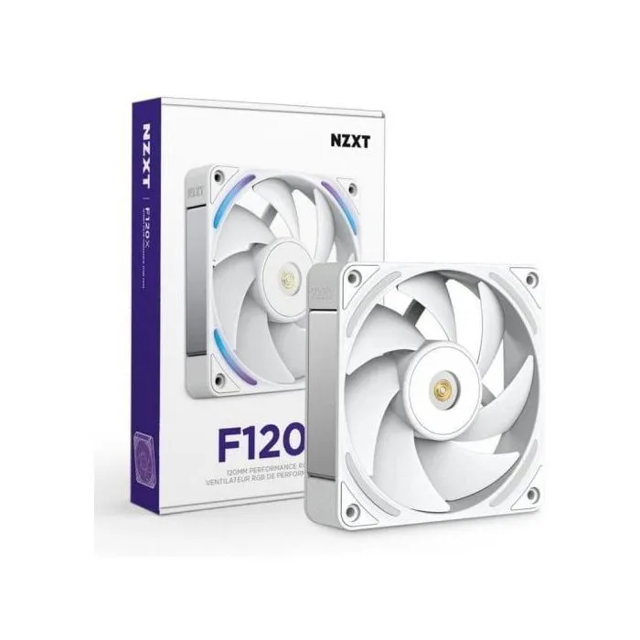 NZXT F120X RGB (RF-U12PN-W1) Ventilateur PC 120 mm Blanc Monobloc LCP 3100 trs/min Silencieux NZXT F120X RGB (RF-U12PN-W1) Ventilateur PC 120 mm Blanc Monobloc LCP 3100 trs/min Silencieux