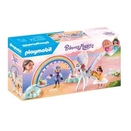 Playmobil 71361 - Coffret Princess Magic avec cheval ailé à décorer, princesse, chevalier et arc-en-ciel magique - Jouet pour enfants dès 4 ans