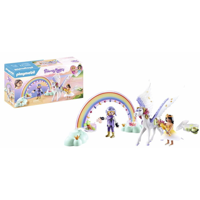 Playmobil Princess Magic 71361 Cheval ailé à décorer avec princesse et chevalier, 85 pièces