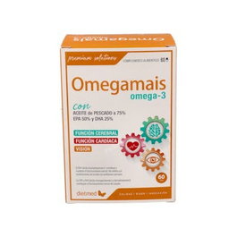 DIETMED Omegamais Omega 3 60 Perles Complément Alimentaire EPA DHA Mémoire et Coeur