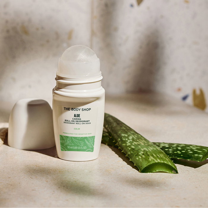 The Body Shop Déodorant Roll-on Fraîcheur Aloe Vera 50 ml – Vegan, Formule 84% d'Origine Naturelle, Pour Tous Types de Peau, Cruelty Free