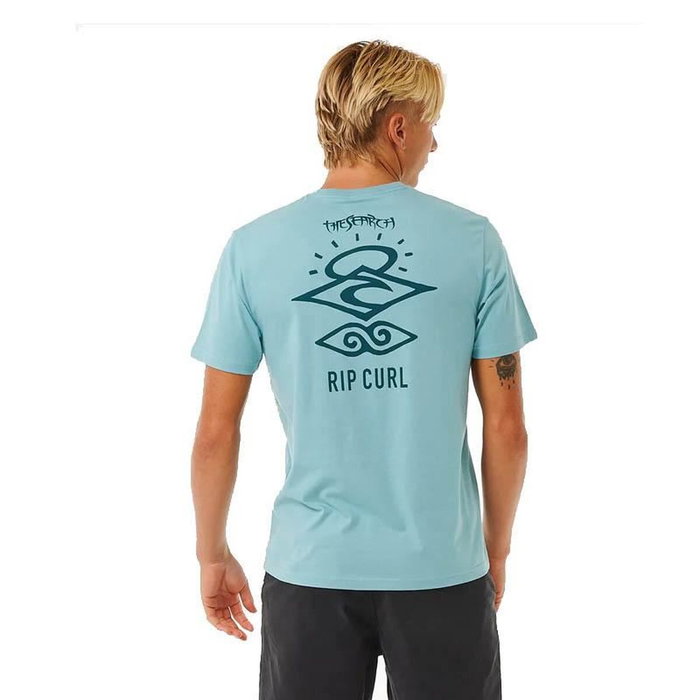 T-shirt à manches courtes homme Rip Curl Search Icon Tee Vert 9-10 Ans