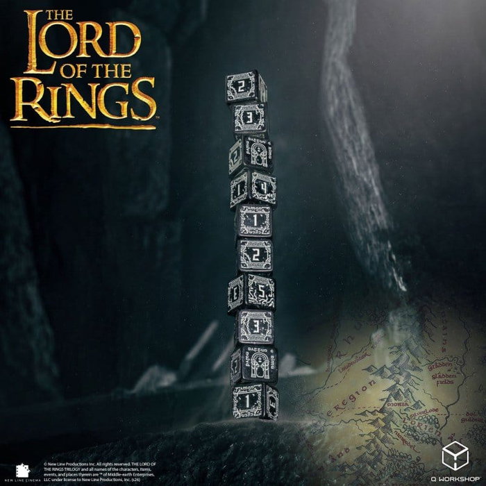 Q Workshop Le Seigneur des Anneaux : pack de 10 dés D6 Moria (Glow in the dark)</h1>
