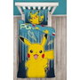 Pokémon Parure de lit réversible Pikachu Laser en microfibre