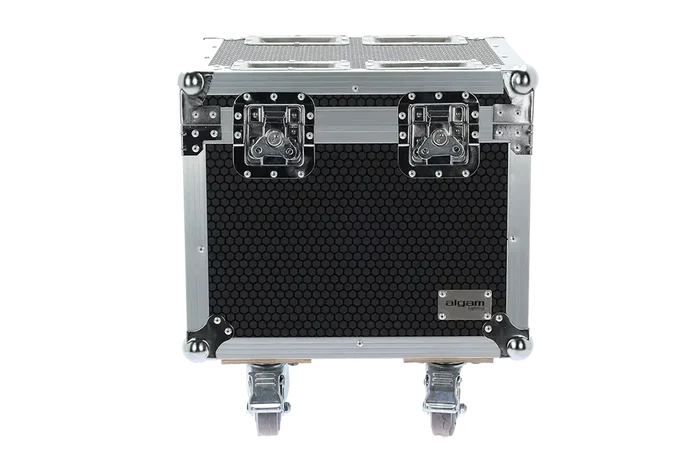 ALGAMLIGHT Flight Case pour 2 Blinder 400 CW WWA - Mallette de transport en bois avec mousse, 4 roues (2 freinées), compatibles FL600V-IP ALGAMLIGHT Flight Case pour 2 Blinder 400 CW WWA - Mallette de transport en bois avec mousse, 4 roues (2 freinées), compatibles FL600V-IP