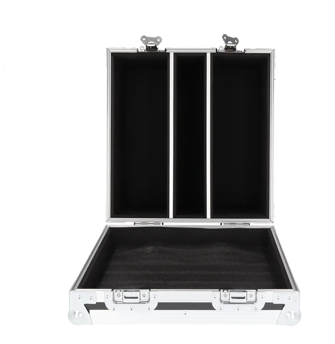 ALGAMLIGHT Flight Case pour 2 Blinder 400 CW WWA - Mallette de transport en bois avec mousse, 4 roues (2 freinées), compatibles FL600V-IP ALGAMLIGHT Flight Case pour 2 Blinder 400 CW WWA - Mallette de transport en bois avec mousse, 4 roues (2 freinées), compatibles FL600V-IP