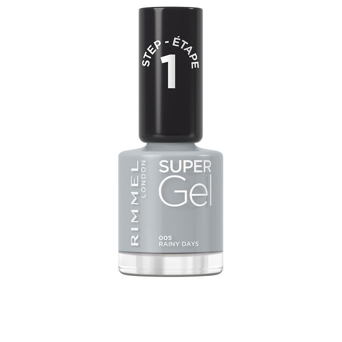 Rimmel London Vernis à Ongles SUPER GEL #005 Jours Pluvieux 12 ml Finition Gel Haute Tenue Rimmel London Vernis à Ongles SUPER GEL #005 Jours Pluvieux 12 ml Finition Gel Haute Tenue