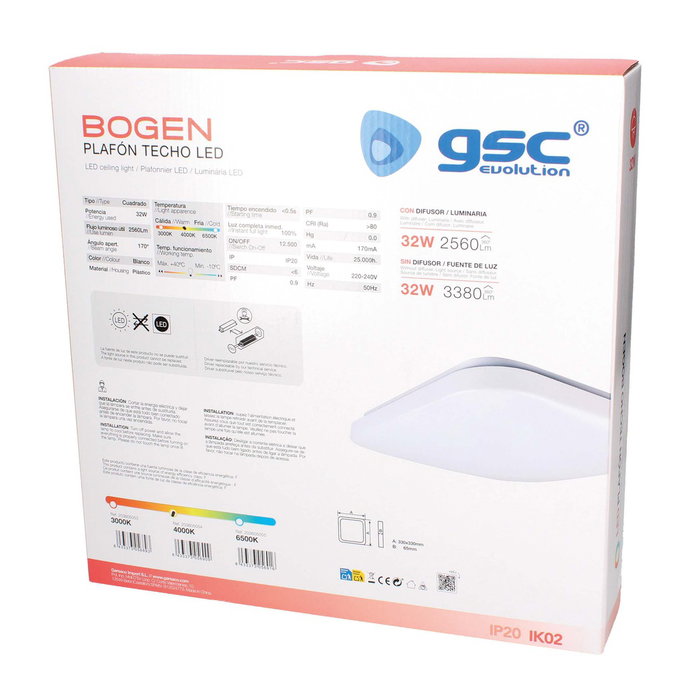 GSC Evolution Plafon de plafond LED Bogen 32W 4000K