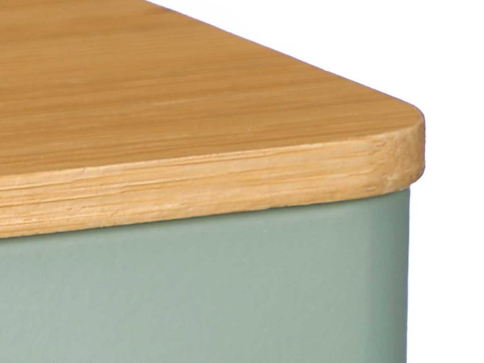 Kinvara Bocal avec couvercle en bambou vert menthe 9x13x9 cm (Set de 12)
