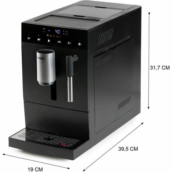 Domo DO1150K - Machine à expresso automatique avec broyeur - Noir