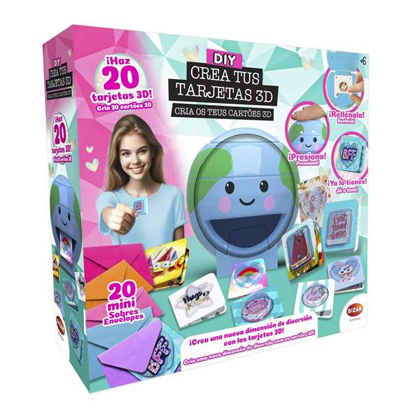Bizak Crea tus tarjetas 3D Kit Création Cartes en Espagnol dès 6 Ans Bizak Crea tus tarjetas 3D Kit Création Cartes en Espagnol dès 6 Ans