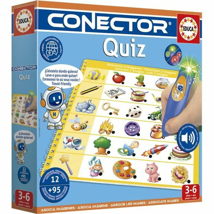 Educa Conector Quiz - Jeu éducatif format livre avec stylo lumineux et sonore