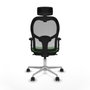 Piqueras y Crespo Chaise de Bureau 2D086N2 Vert avec Appui-tête