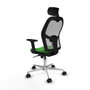Piqueras y Crespo Chaise de Bureau 2D086N2 Vert avec Appui-tête