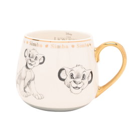 WIDDOP & CO Taza Simba El Rey Leon Disney avec détails dorés