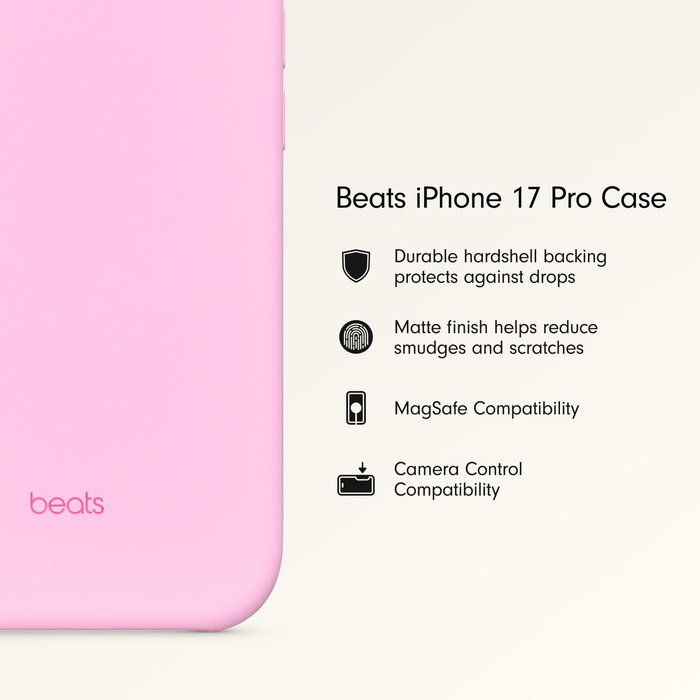 Beats Protection pour téléphone portable iPhone 17 Pro Rose