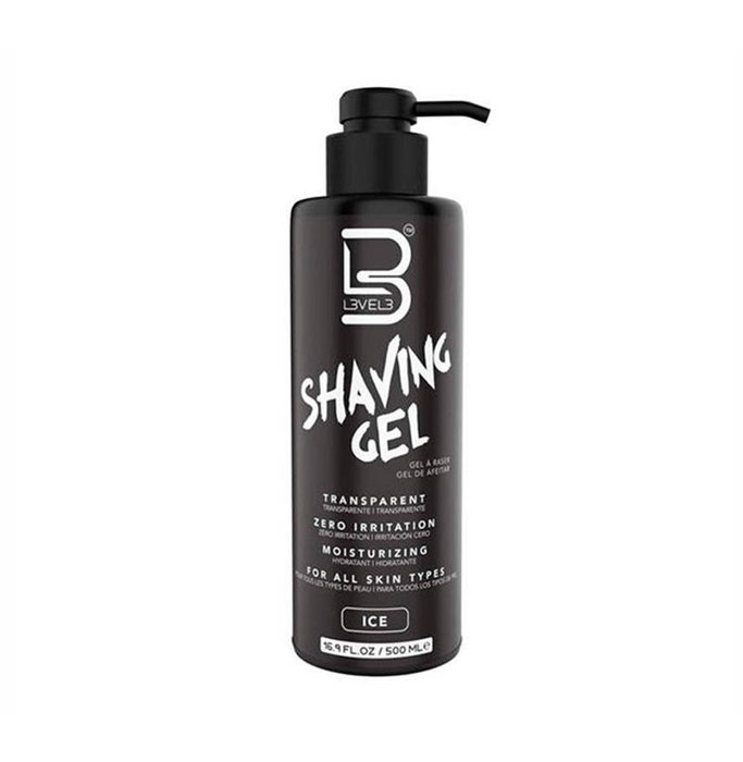 L3Vel3 Gel de rasage transparent Ice 500 ml L3Vel3 Gel de rasage transparent Ice 500 ml