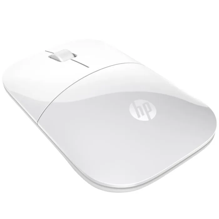 HP Souris sans fil Z3700 - 1200 dpi - Connexion sans fil 2.4 GHz - Molette - Rétroéclairage LED bleu - Blanc Blizzard - Pour ordinateur portable et bureau