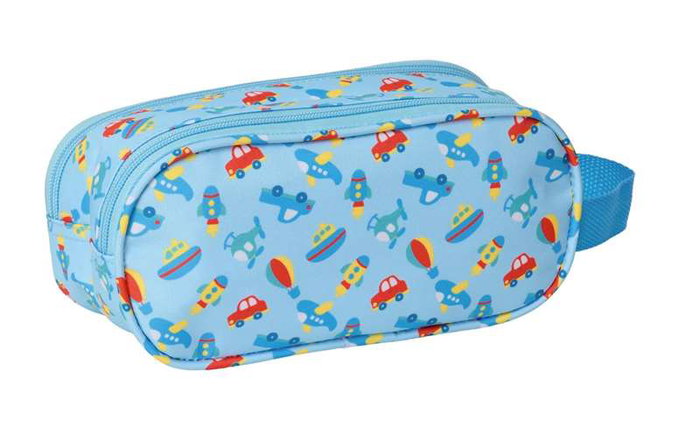 Safta Portatodo Double 3D Avion - Boîte de Rangement Double en Forme d'Avion 21 x 8 x 6 cm, Pour Enfants à Partir de 3 Ans