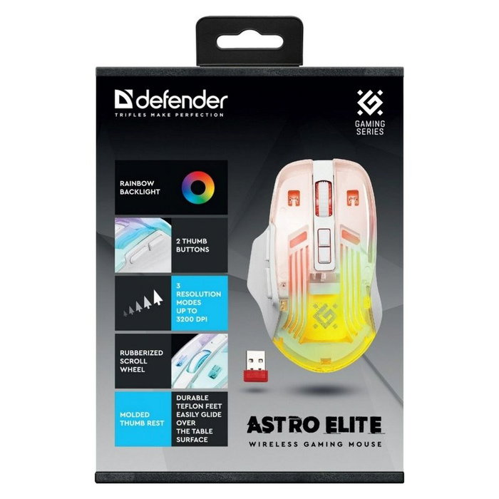 Defender GM-056 ASTRO ELITE Blanc 3200 DPI