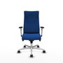 Piqueras Y Crespo Fauteuil Albacete Bleu en Similpiel avec Mécanisme Synchrone