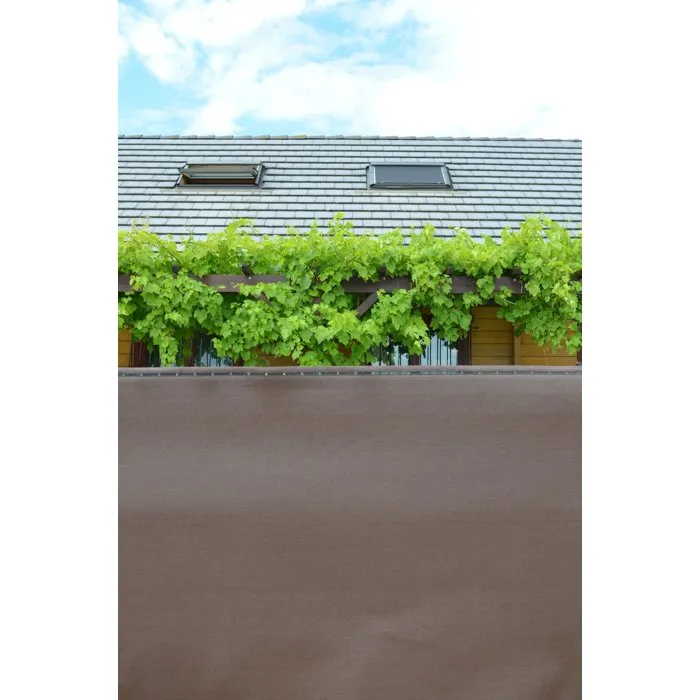 Nature Natte brise-vue tissée en polyéthylène 200 g/m² anti-UV, 10 m x 1 m, couleur taupe
