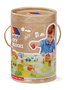 Molto - Jeux de blocs en bois thème ville pour enfants dans un conteneur de rangement 26x17.50x17.50 cm