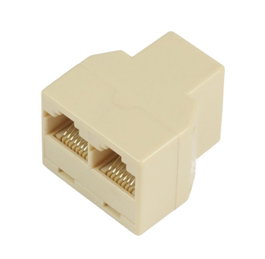 MicroConnect MPK302 Adaptateur Ethernet RJ45 en Y, 1 entrée vers 2 sorties F/F, Beige