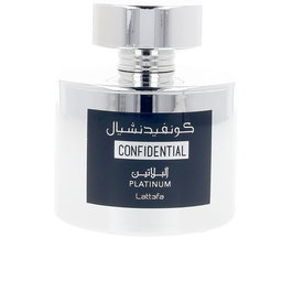 Lattafa CONFIDENTIEL PLATINE EDP Vapo 100 ml Parfum Mixte Boisé Aromatique