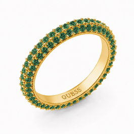Guess Bague Ring Infinity Taille 54 en Acier Inoxydable Vert