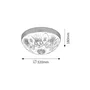 RABALUX Lampe de Plafond Annabella 2xE27 IP20 - Réf. RAB-8638 - Métal Laiton et Verre - Diamètre 32 cm - Pour Ampoules Économiques jusqu'à 60W