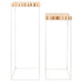Home Deco Factory Jeu de 2 Présentoirs Rondin en Bois et Métal
