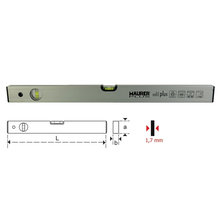 MAURER Niveau tubulaire Edilplus 40 cm