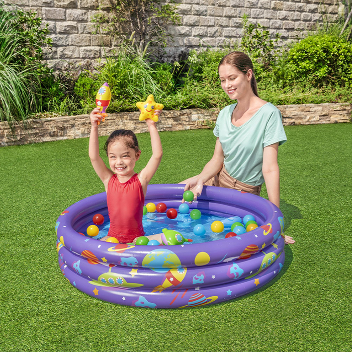 Bestway Piscine Gonflable Enfant 3 Anneaux avec Balles 102x25 cm +2 Ans Intérieur et Jardin 52466 Bestway Piscine Gonflable Enfant 3 Anneaux avec Balles 102x25 cm +2 Ans Intérieur et Jardin 52466