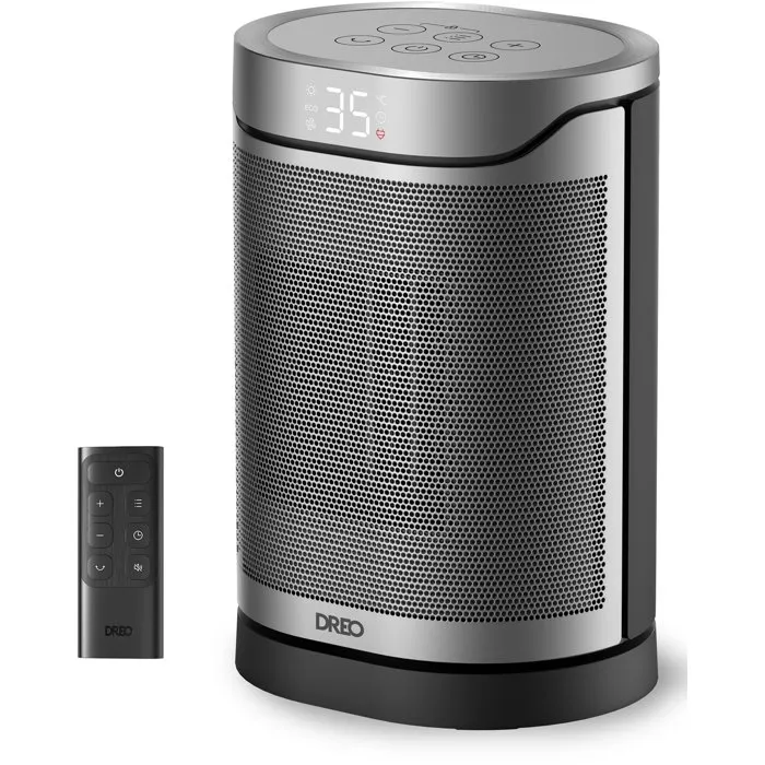 Dreo Heater 318 - Chauffage d'appoint Hyper-céramique Colonne 1500 W Noir, Oscillation 70°, Shield360°, Économie d'énergie Dreo Heater 318 - Chauffage d'appoint Hyper-céramique Colonne 1500 W Noir, Oscillation 70°, Shield360°, Économie d'énergie