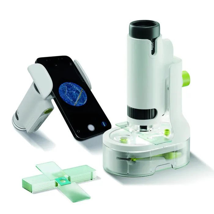 Canal Toys COS 001 - So Science - Microscope Portable 250x avec Base et Support Smartphone pour Observer et Capturer les Découvertes - Accessoires Inclus