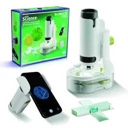 Canal Toys COS 001 - So Science - Microscope Portable 250x avec Base et Support Smartphone pour Observer et Capturer les Découvertes - Accessoires Inclus