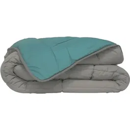 Toison D'Or HUDSON - Couette légère en microfibre 200 gr/m² - Taille 220 x 240 cm - Motifs Galet & Lac - Surpiqûre carrée et biais assorti