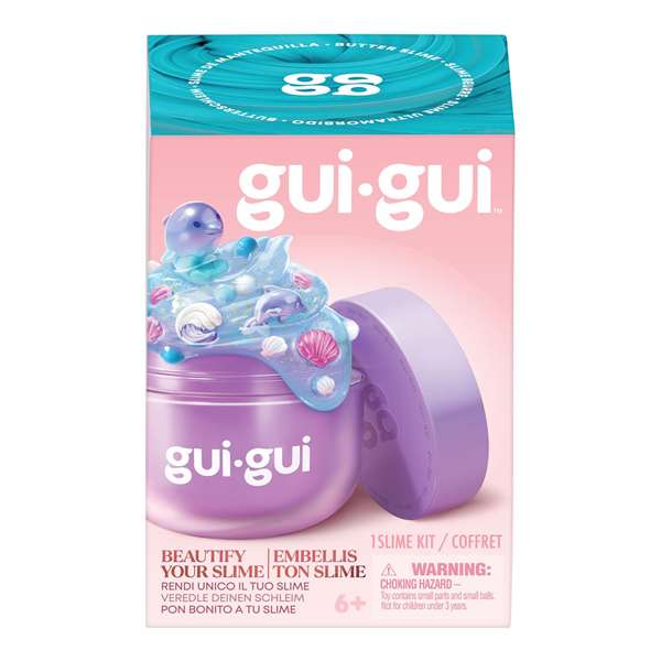MOOSE TOYS Gui-Gui - Kit de Slime Créatif à Personnaliser avec Perles et Paillettes - Jeu Créatif Enfant - 25 Modèles à Collectionner - À partir de 6 ans