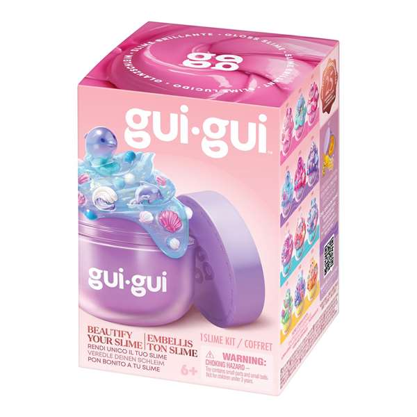 MOOSE TOYS Gui-Gui - Kit de Slime Créatif à Personnaliser avec Perles et Paillettes - Jeu Créatif Enfant - 25 Modèles à Collectionner - À partir de 6 ans