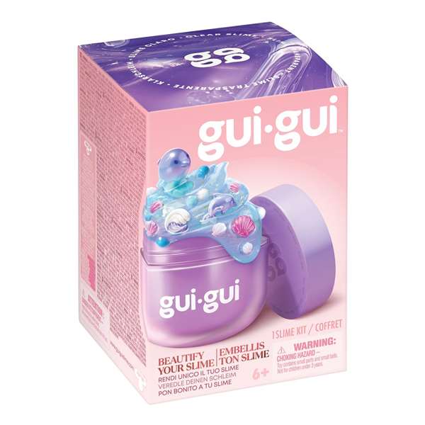 MOOSE TOYS Gui-Gui - Kit de Slime Créatif à Personnaliser avec Perles et Paillettes - Jeu Créatif Enfant - 25 Modèles à Collectionner - À partir de 6 ans