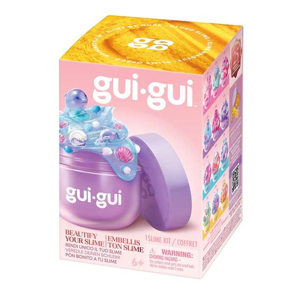 MOOSE TOYS Gui-Gui - Kit de Slime Créatif à Personnaliser avec Perles et Paillettes - Jeu Créatif Enfant - 25 Modèles à Collectionner - À partir de 6 ans