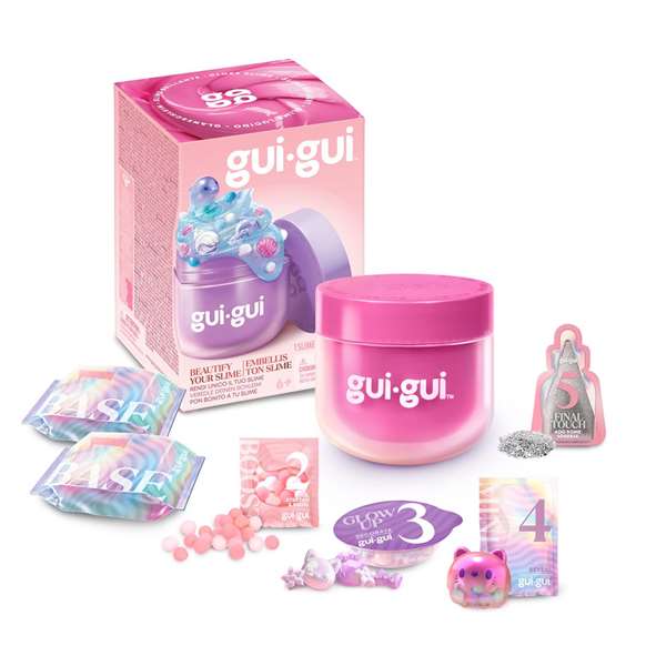 MOOSE TOYS Gui-Gui - Kit de Slime Créatif à Personnaliser avec Perles et Paillettes - Jeu Créatif Enfant - 25 Modèles à Collectionner - À partir de 6 ans