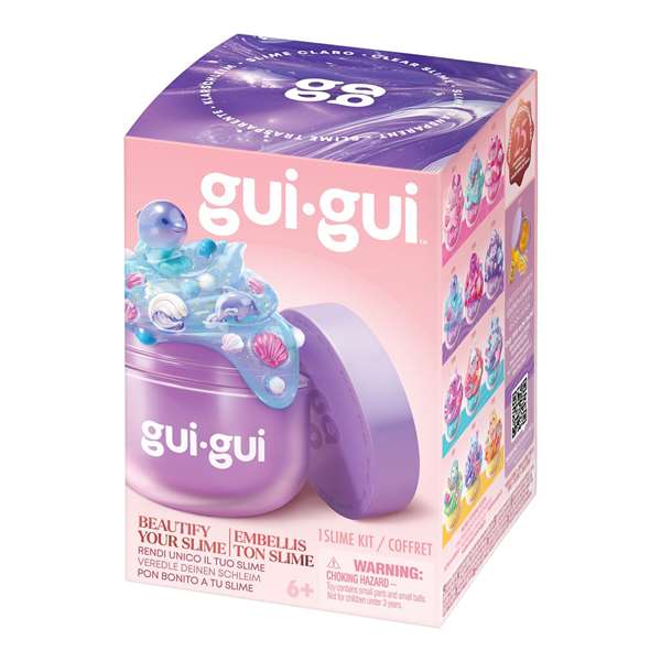 MOOSE TOYS Gui-Gui - Kit de Slime Créatif à Personnaliser avec Perles et Paillettes - Jeu Créatif Enfant - 25 Modèles à Collectionner - À partir de 6 ans