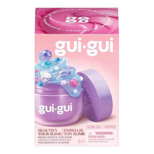MOOSE TOYS Gui-Gui - Kit de Slime Créatif à Personnaliser avec Perles et Paillettes - Jeu Créatif Enfant - 25 Modèles à Collectionner - À partir de 6 ans