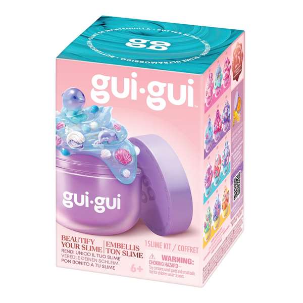 MOOSE TOYS Gui-Gui - Kit de Slime Créatif à Personnaliser avec Perles et Paillettes - Jeu Créatif Enfant - 25 Modèles à Collectionner - À partir de 6 ans